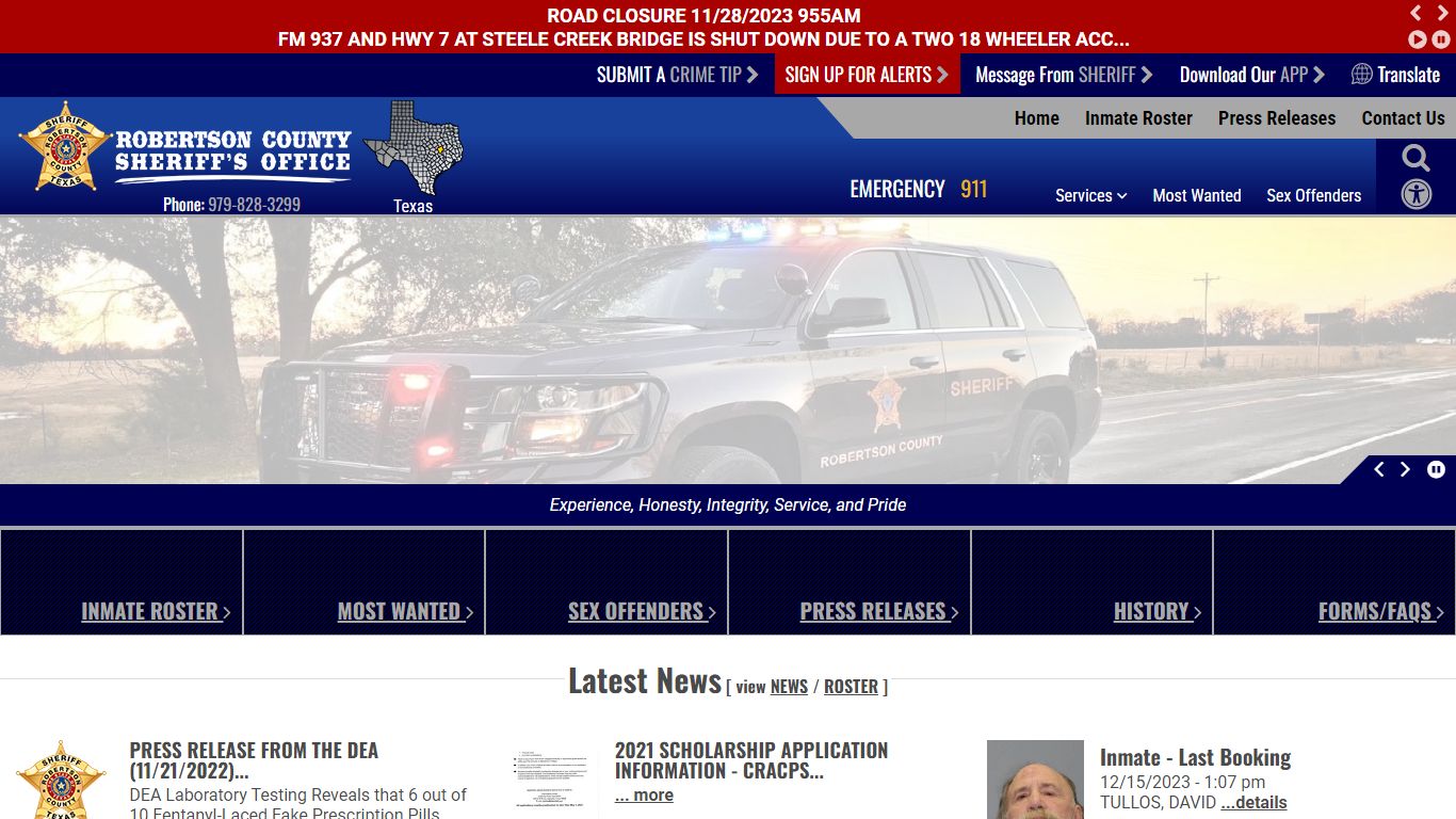 Robertson County TX Sheriff